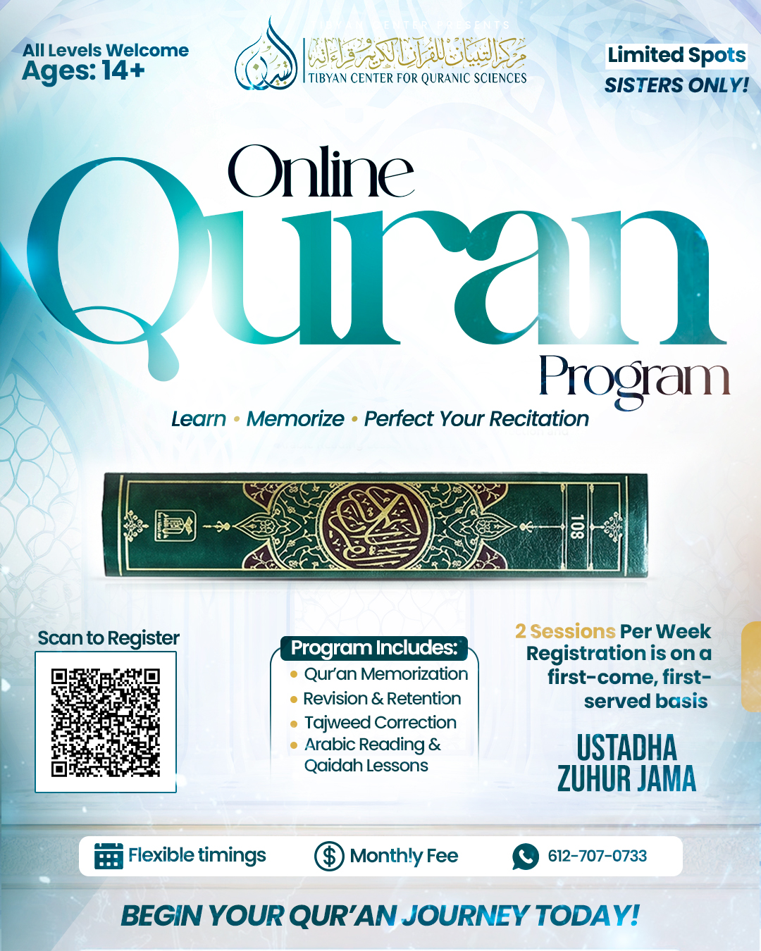 Online Quran Program- Register Today! (Sisters Only)